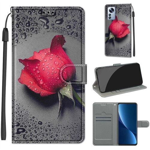 Saturcase Coque Pour Xiaomi 12 Pro / 12s Pro, Beau Pu Cuir Magnétique Flip Portefeuille Support Porte-Carte Dragonne Protecteur Housse Étui Pour Xiaomi 12 Pro / 12s Pro (Dy-12)