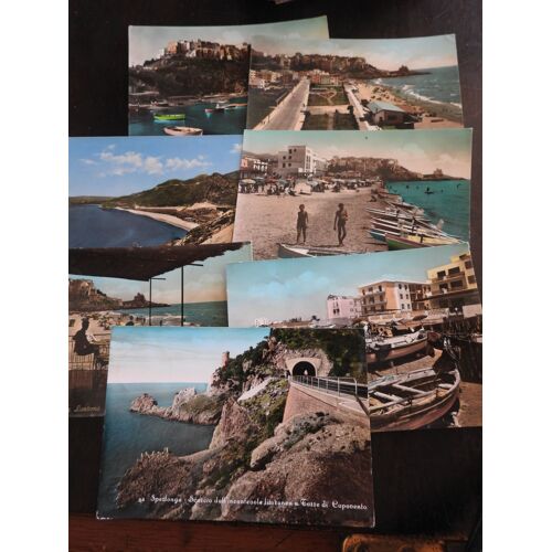 Lot De 7 Cartes Postales D Italie / Sperlonga Bateaux...