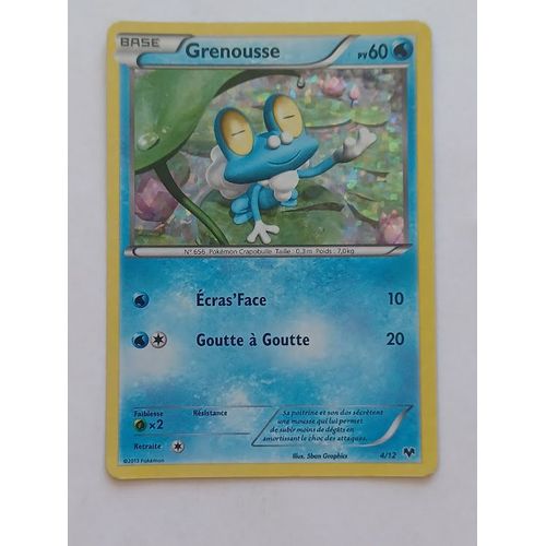 Carte Pokemon Française Grenousse 4/12 Holo Mcdonald's 2013 Vf