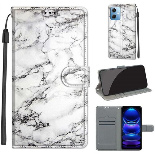 Saturcase Coque Pour Xiaomi Redmi Note 12 5g, Beau Pu Cuir Magnétique Flip Portefeuille Support Porte-Carte Dragonne Protecteur Housse Étui Pour Xiaomi Redmi Note 12 5g (Dy-4)
