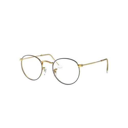 Ray-Ban Round Metal Optics Monture Or Brillant Verres Transparents 50-21