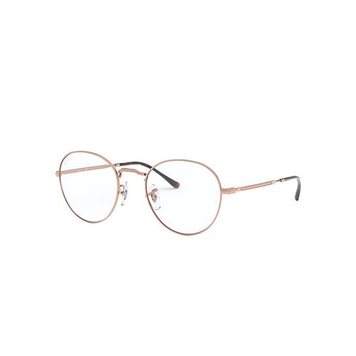 Ray-Ban Round Metal Optics Ii  Monture Bronze-Cuivre Verres Transparents Polarisé 49-20 