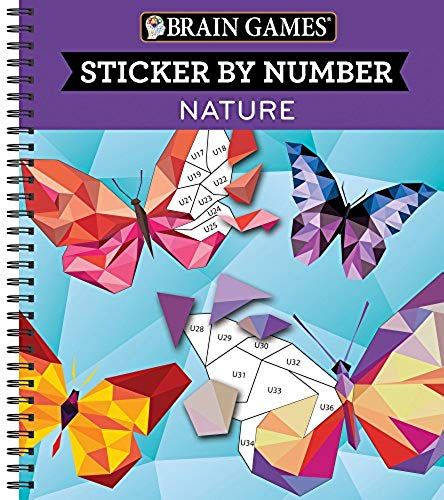Brain Games - Sticker By Number: Nature (28 Images To Sticker)