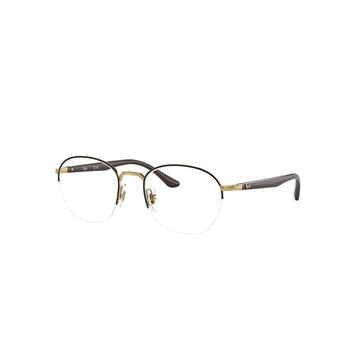 Ray-Ban Rb6487 Optics  Monture Marron Verres Transparents Polarisé 52-20 