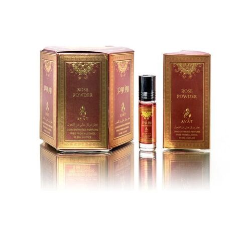 Lot De 6 Huile Parfumé Rose Powder 6 Ml De Ayat Perfumes - Homme Et Femme - Longue Durée En Flacon Roll-On 6ml - Parfum Halal Sans 