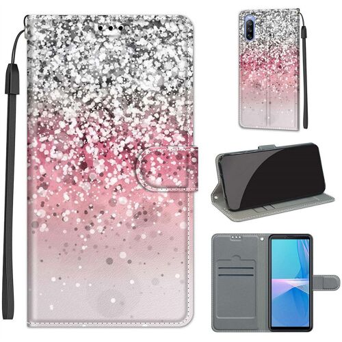 Saturcase Coque Pour Sony Xperia 10 Iii 2021, Beau Pu Cuir Magnétique Flip Portefeuille Support Porte-Carte Dragonne Protecteur Housse Étui Pour Sony Xperia 10 Iii 2021 (Dy-20)
