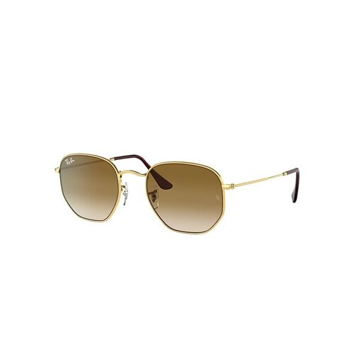 Ray-Ban Hexagonal Lunettes De Soleil Monture Or Verres Marron 54-21