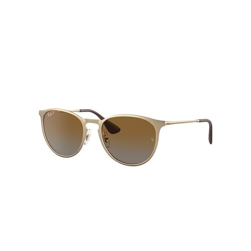 Ray-Ban Erika Metal Lunettes De Soleil Monture Or Verres Marron Polarisé 54-19 