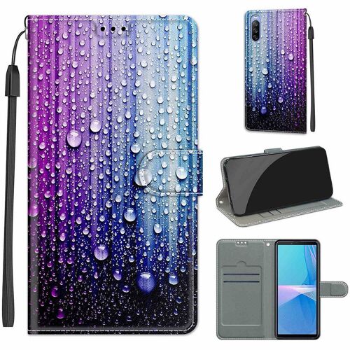 Saturcase Coque Pour Sony Xperia 10 Iii 2021, Beau Pu Cuir Magnétique Flip Portefeuille Support Porte-Carte Dragonne Protecteur Housse Étui Pour Sony Xperia 10 Iii 2021 (Dy-8)
