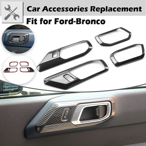Rimes Pour Ford Bronco 2021 2022 4 De Protection De Porte Poignée De Porte Panneau Cache Plaque Autocollant Kit Voiture Accessoires Internes