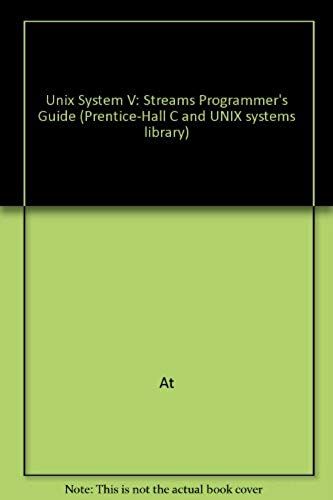 Unix System V Streams Programmer's Guide