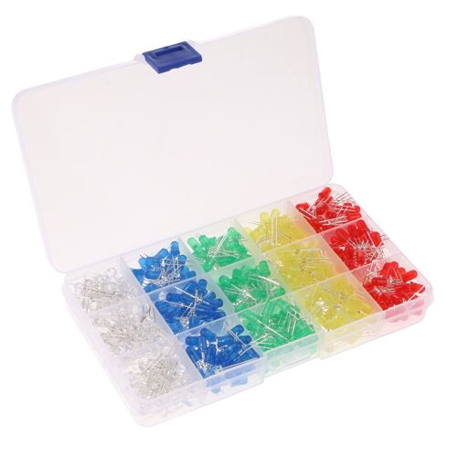 Kit Assorti De Lampes Led À Diode Électroluminescente, 5mm, 5 Couleurs X 500 Pièces, Angle Visuel: 45-50 ¿, 100 Pièces