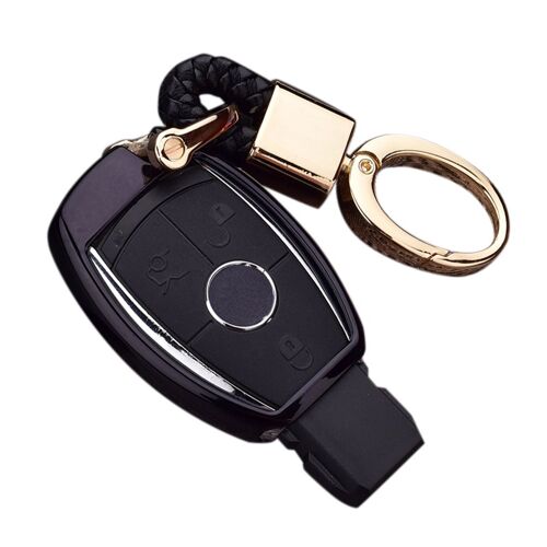 Étui de remplacement pour clé de voiture en TPU, porte-clé en corde tressée, pour mercedes-benz E260 C180 C200L