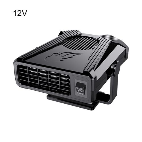 Dégivreur Électrique Portable 2 En 1, 12v/24v, Pour Voiture, Chauffage, Refroidissement, Ventilateur, Dégivrage, Désembuage, Désembuage, Neige, Abs Noir