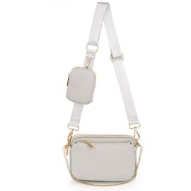 SJZG-Sac Banane Femme Homme Fanny Pack Ceinture Imperméable Nylon Mode Léger Sac De Taille Plat Chic Avec 3 Poches Zippées