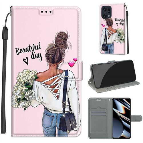 Saturcase Coque Pour Oppo Find X5 Pro, Beau Pu Cuir Magnétique Flip Portefeuille Support Porte-Carte Dragonne Protecteur Housse Étui Pour Oppo Find X5 Pro (Dy-19)