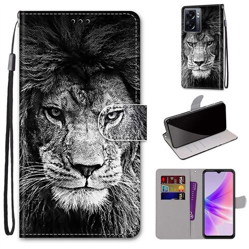 Saturcase Coque Pour Oppo A57 5g 2022 / Reamle V23, Beau Pu Cuir Magnétique Flip Portefeuille Support Porte-Carte Dragonne Protecteur Housse Étui Pour Oppo A57 5g 2022 / Reamle V23 (Dh-13)