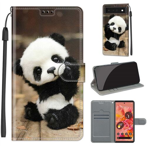 Saturcase Coque Pour Google Pixel 6, Beau Pu Cuir Magnétique Flip Portefeuille Support Porte-Carte Dragonne Protecteur Housse Étui Pour Google Pixel 6 (Dy-16)