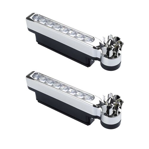 Feux Led Décoratifs Pour Véhicule À Énergie Éolienne, 2 Pièces, Sans Alimentation Externe, Feux De Jour Pour Voiture