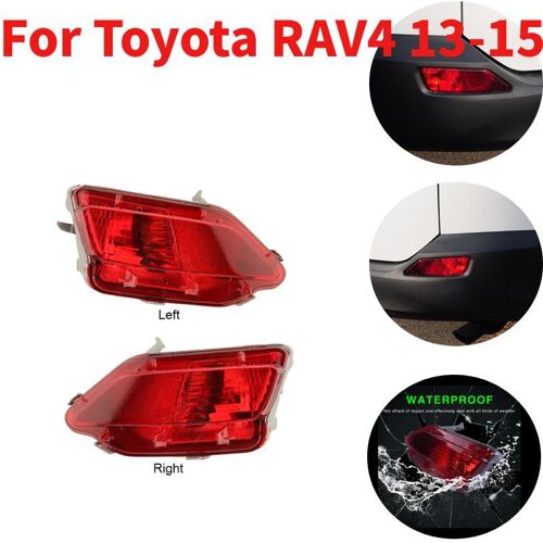 Couvercle De Feux De Réflecteur De Pare-Chocs Arrière De Voiture, Antibrouillard, Lampe De Signalisation Iodée, Boîtier Étanche Pour Toyota Rav4 13-15, 1 Paire