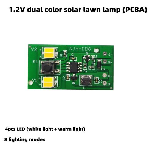 Circuit Imprimé Pour Lampe Solaire, 1.2v, Double Couleur, Pour Pelouse, Clôture, Panneau Lumineux, Contrôleur Pcba Pour L'extérieur