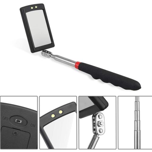 Miroir D'inspection De Tête Flexible Télescopique Portable, Rotation À 360 °, Miroir D'inspection Mécanique, Poignée Télescopique, Outils De Réparation