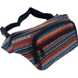 SJZG-Petit Sac Banane Pour Homme Et Femme Sac Banane Latéral Imperméable Pour Téléphone Portable Sac Banane Voyage Running Mariconnière Fête Et Festivals Hippie Ethnique, Losanges, Talla Única