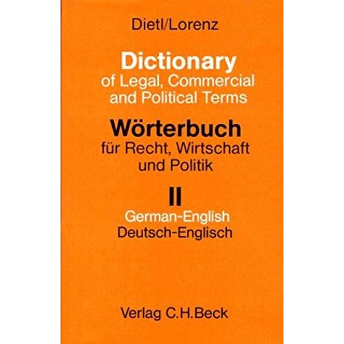 Dictionary Of Legal, Commercial And Political Terms