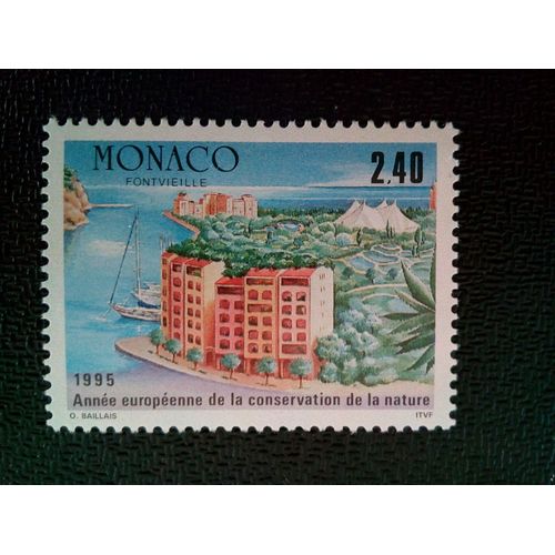 Timbre Monaco Yt 1979 Vue Du Quartier De Fontvieille 1995 ( 061012 )