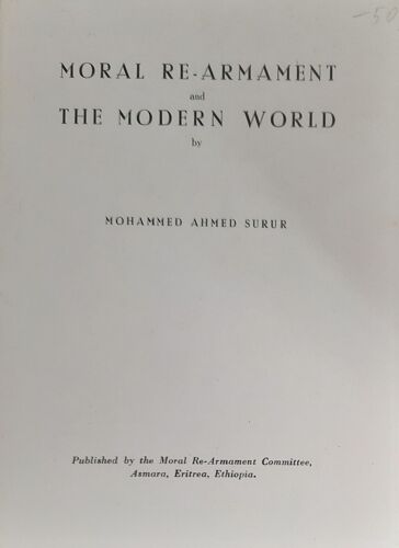 Moral Re-Armament And The Modern World