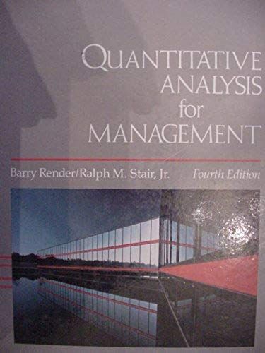 Quantitative Analysis For Management: Annotated Instructor's Ed