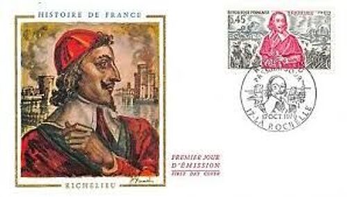 Enveloppe Premier 1er Jour D'émission - Philatélie - Histoire De France - Richelieu - La Rochelle 17 Octobre 1970