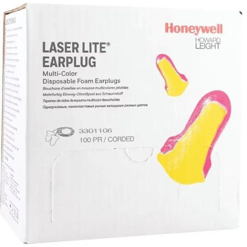 Honeywell Howard Leight Laser Lite Bouchons d'oreilles jetables avec cordon 100 pcs 35db