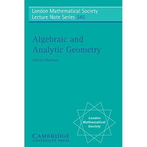 Algebraic And Analytic Geometry