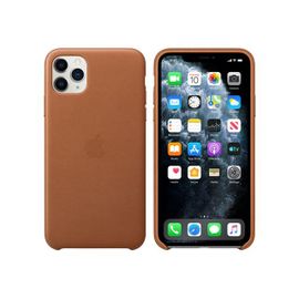 Apple - Coque De Protection Pour Téléphone Portable - Cuir, Aluminium Usiné - Marron Selle - Pour Iphone 11 Pro Max