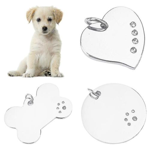 Médaille Pour Chien En Forme De Coeur Avec Nom D'identification Gravé Pour La Décoration Du Collier