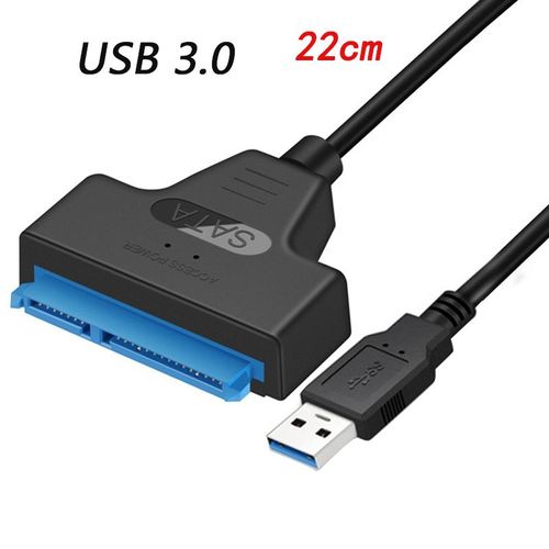 Câble SATA vers USB 3.0/type-c vers SATA III,adaptateur de pilote dur pour disque dur 2.5 pouces HDD/SSD SATA III,convertisseur USB SATA - Type USB 3.0 22cm
