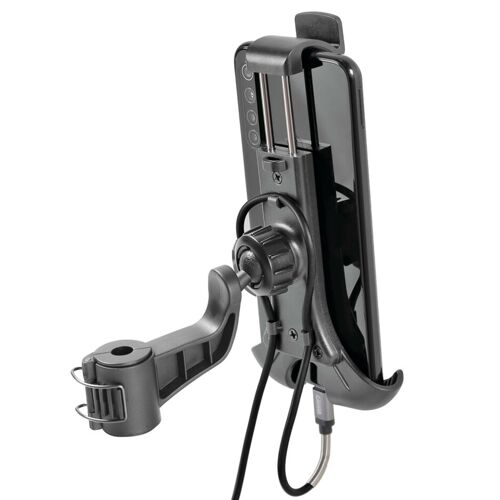 Lampa Support De Téléphone Smart Flow Pour Scooter Rotation À 360° Fixation Sur Rétroviseur Et Pare-Brise Noir