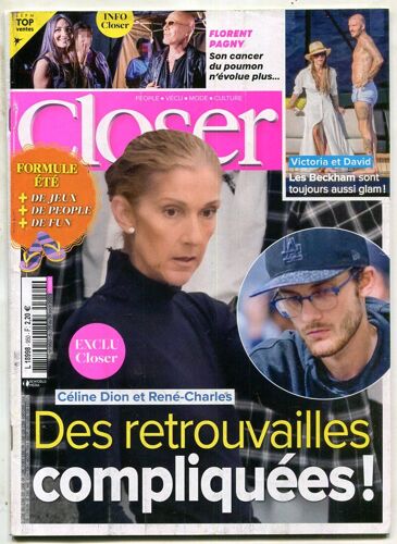 Closer - N°950 : Céline Dion Et René-Charles Des Retrouvailles Compliquées !