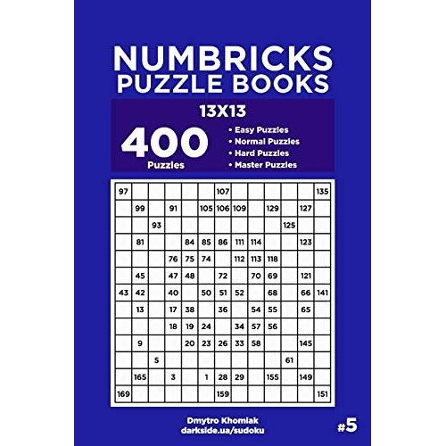 Numbricks Puzzle Books - 400 Easy To Master Puzzles 13x13 (Volume 5)
