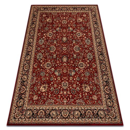 160x240 Cm Tapis En Laine Kashqai 4362 300 Ornement Bordeaux / Noir