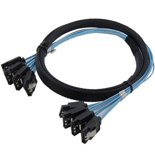 de câble Sata vers Sata 6 Ports/ensemble de Date câble Sata 7 broches vers Sata 7 broches câble Sas 6Gbps câble séparateur de disque dur pour serveur - Type 4 sata to 4 sata-1M