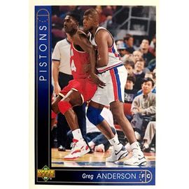 402 Greg Anderson - Detroit Pistons - Carte Upper Deck Nba 1993