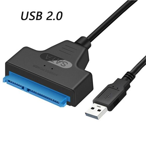 Câble SATA vers Type C,jusqu'à 6 Gbps pour disque dur externe HDD SSD 2.5 pouces,adaptateur 22 broches vers SMiIII pour PC - Type USB 2.0