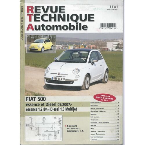 Revue Technique *Fiat 500 Depuis 07/2007 Essence Et Diesel 1.2 8v Diesel 1.3 Multijet