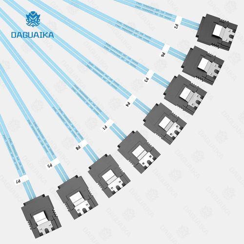 Câble SATA-III 6 pièces/ensemble-câble SATA 90-résistant à angle droit SAS/câble SATA-6Gbps pour serveur-Raid SDD HDD CD DVD disques - Type 8 SET-0.5M