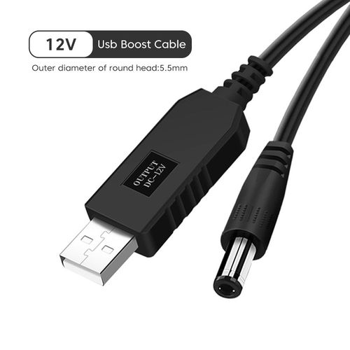 OLAF-Câble d'alimentation USB vers DC,5V à 12V,convertisseur Boost,8 Cave,USB vers DC Jack,câble de charge pour routeur WiFi,mini ventilateur,haut-parleur - Type 5V To 12V-1M