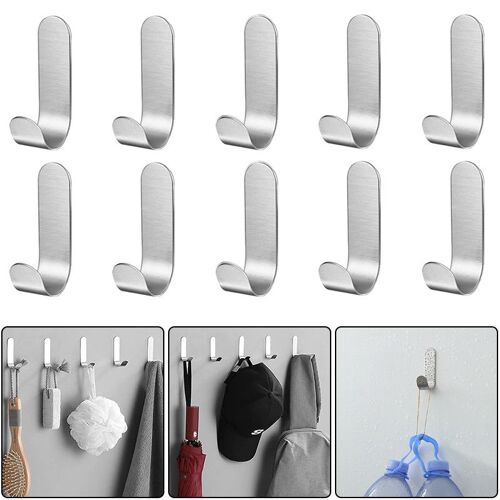 Crochets Muraux Auto-Adhésifs RapDuty en Acier Inoxydable, pour Vestes de Face F2, Peignoirs, Serviettes de Bain, 5/1 Pièces