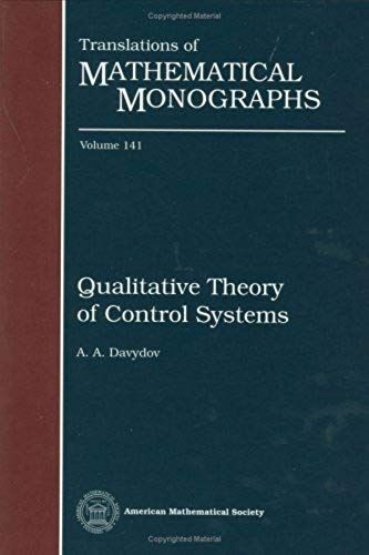 Qualitative Theory Of Control Systems (Translations Of Mathematical Monographs)