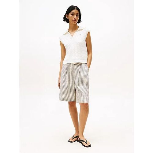 Bermuda À Jambe Ample Et Finition Froissée